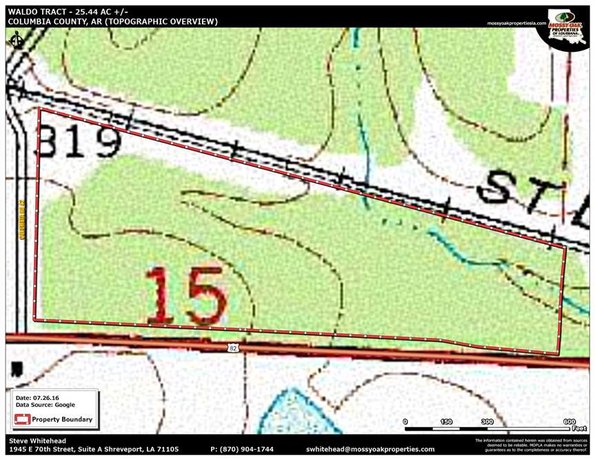 Waldo Tract, Columbia County, AR, 25 Acres +/- Real estate listing