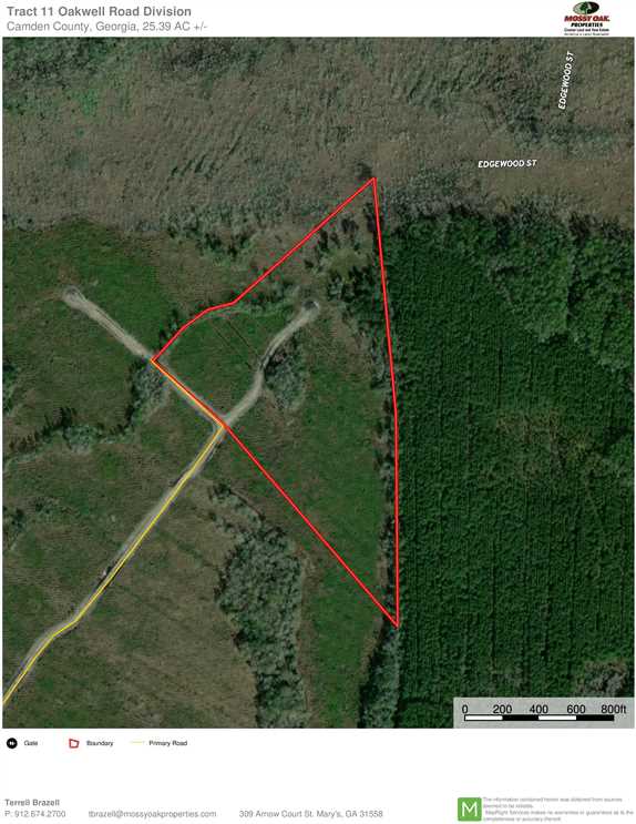 25+/- Acre Land for Sale with Oaks in Camden County, GA. Real estate listing
